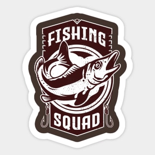 fishing squad Sticker